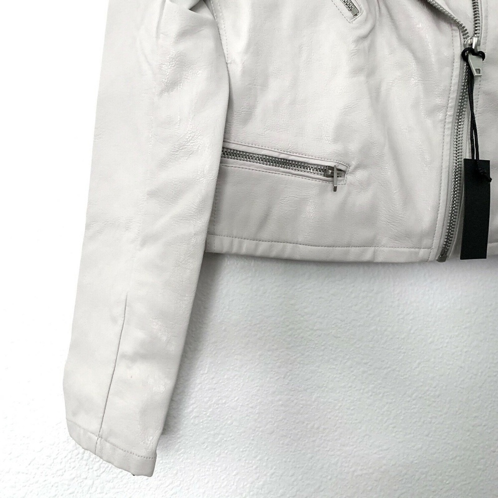 BLANKNYC Gray Zip Faux Leather Moto Jacket - Picture 6 of 9